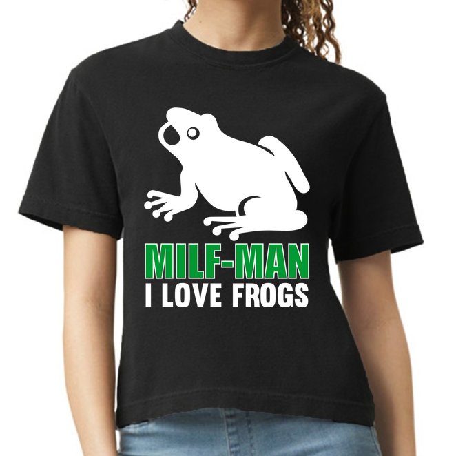 MILF Man I Love Frogs Funny Frog Comfort Colors Boxy T-Shirt
