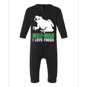 MILF Man I Love Frogs Funny Frog Infant Fleece One Piece