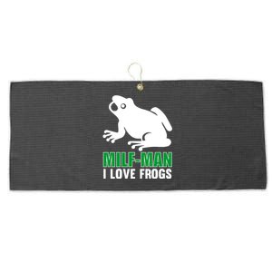 MILF Man I Love Frogs Funny Frog Large Microfiber Waffle Golf Towel