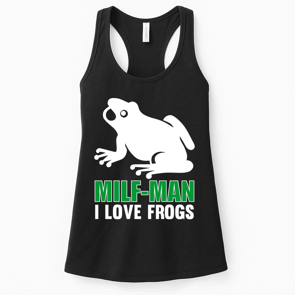 MILF Man I Love Frogs Funny Frog Womens Tank Top
