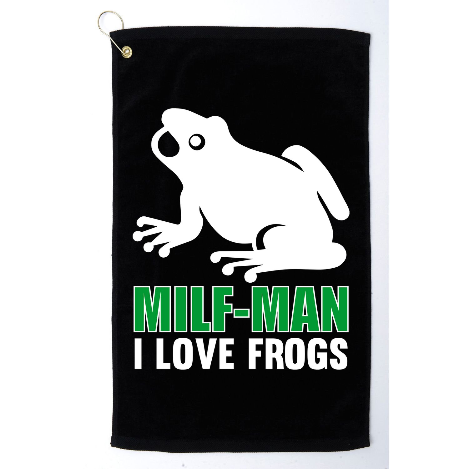 MILF Man I Love Frogs Funny Frog Golf Towel