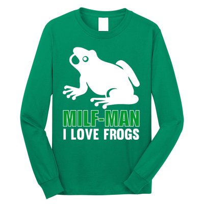 MILF Man I Love Frogs Funny Frog Long Sleeve Shirt