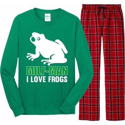 MILF Man I Love Frogs Funny Frog Long Sleeve Pajama Set