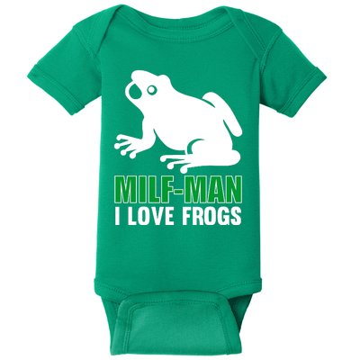 MILF Man I Love Frogs Funny Frog Baby Bodysuit