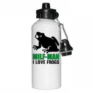 MILF Man I Love Frogs Funny Frog Aluminum Water Bottle