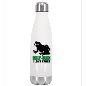 MILF Man I Love Frogs Funny Frog Stainless Steel Insulated Water Bottle