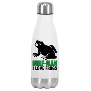 MILF Man I Love Frogs Funny Frog Stainless Steel Insulated Water Bottle