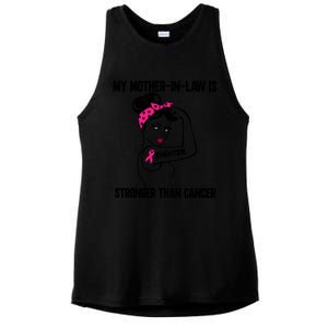 My MotherInLaw Is Stronger Than Cancer Breast Cancer Great Gift Ladies PosiCharge Tri-Blend Wicking Tank