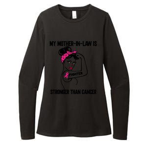 My MotherInLaw Is Stronger Than Cancer Breast Cancer Great Gift Womens CVC Long Sleeve Shirt