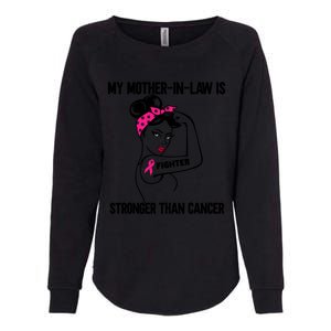 My MotherInLaw Is Stronger Than Cancer Breast Cancer Great Gift Womens California Wash Sweatshirt