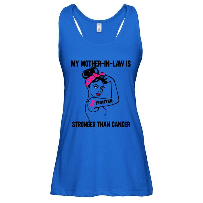 My MotherInLaw Is Stronger Than Cancer Breast Cancer Great Gift Ladies Essential Flowy Tank