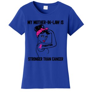 My MotherInLaw Is Stronger Than Cancer Breast Cancer Great Gift Women's T-Shirt