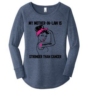 My MotherInLaw Is Stronger Than Cancer Breast Cancer Great Gift Women's Perfect Tri Tunic Long Sleeve Shirt