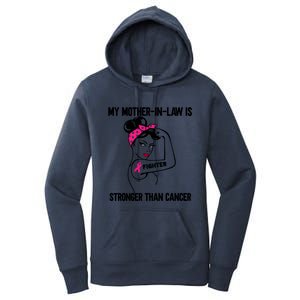 My MotherInLaw Is Stronger Than Cancer Breast Cancer Great Gift Women's Pullover Hoodie