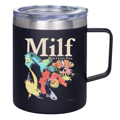 Milf Man I Love Fish 12oz Stainless Steel Coffee Mug