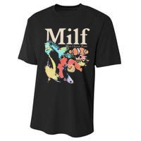 Milf Man I Love Fish Performance Sprint T-Shirt