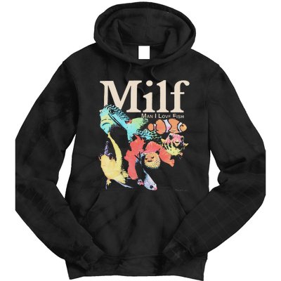 Milf Man I Love Fish Tie Dye Hoodie