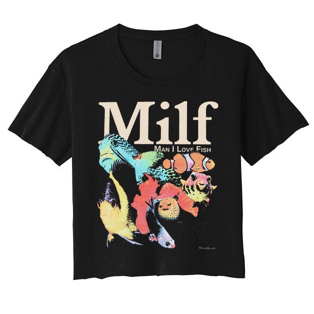 Milf Man I Love Fish Crop Top