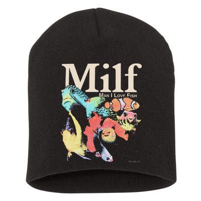 Milf Man I Love Fish Short Acrylic Beanie