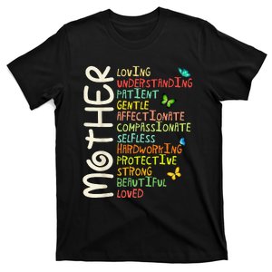 MOTHER Meaning I Love Mom Mothers Day Wo T-Shirt