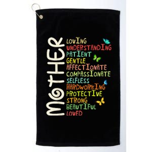 MOTHER Meaning I Love Mom Mothers Day Wo Platinum Collection Golf Towel