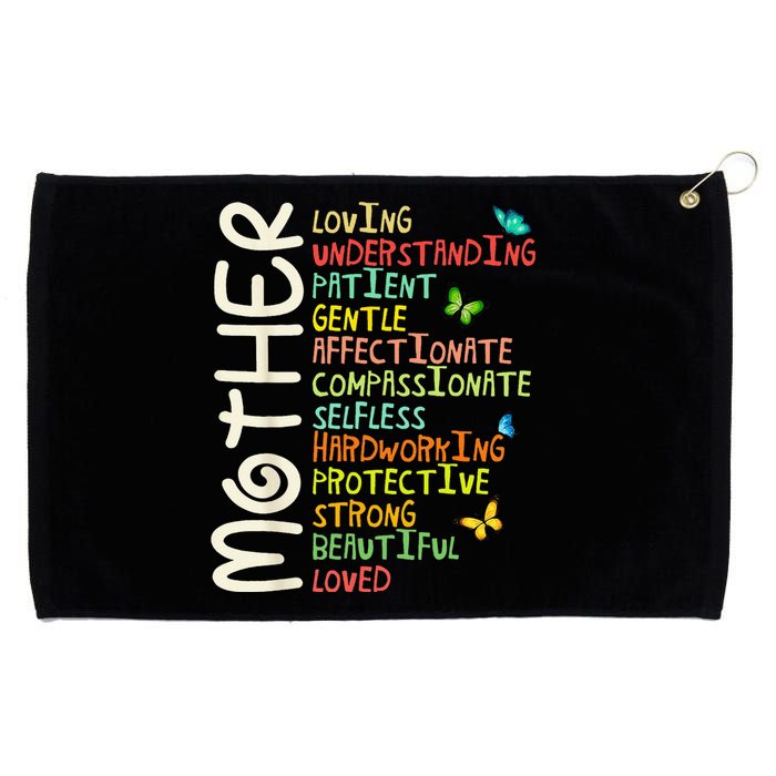 MOTHER Meaning I Love Mom Mothers Day Wo Grommeted Golf Towel