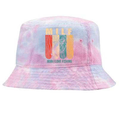 Milf Man I Love Fishing Vintage Tie-Dyed Bucket Hat