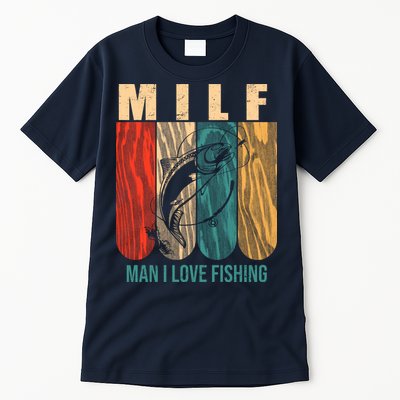Milf Man I Love Fishing Vintage Tall T-Shirt