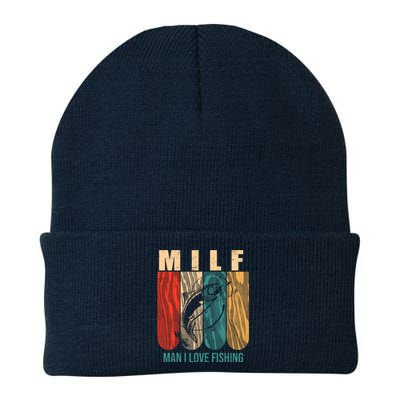 Milf Man I Love Fishing Vintage Knit Cap Winter Beanie