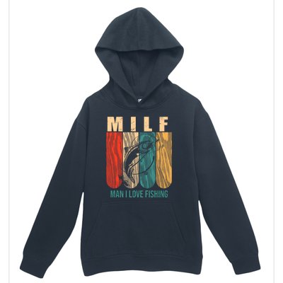 Milf Man I Love Fishing Vintage Urban Pullover Hoodie