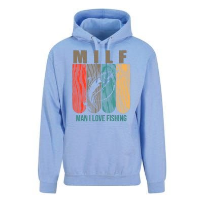 Milf Man I Love Fishing Vintage Unisex Surf Hoodie