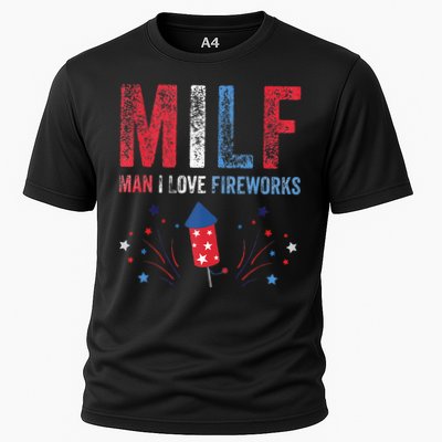 MILF Man I Love Fireworks Funny American 4th Of July Men Performance Shirt