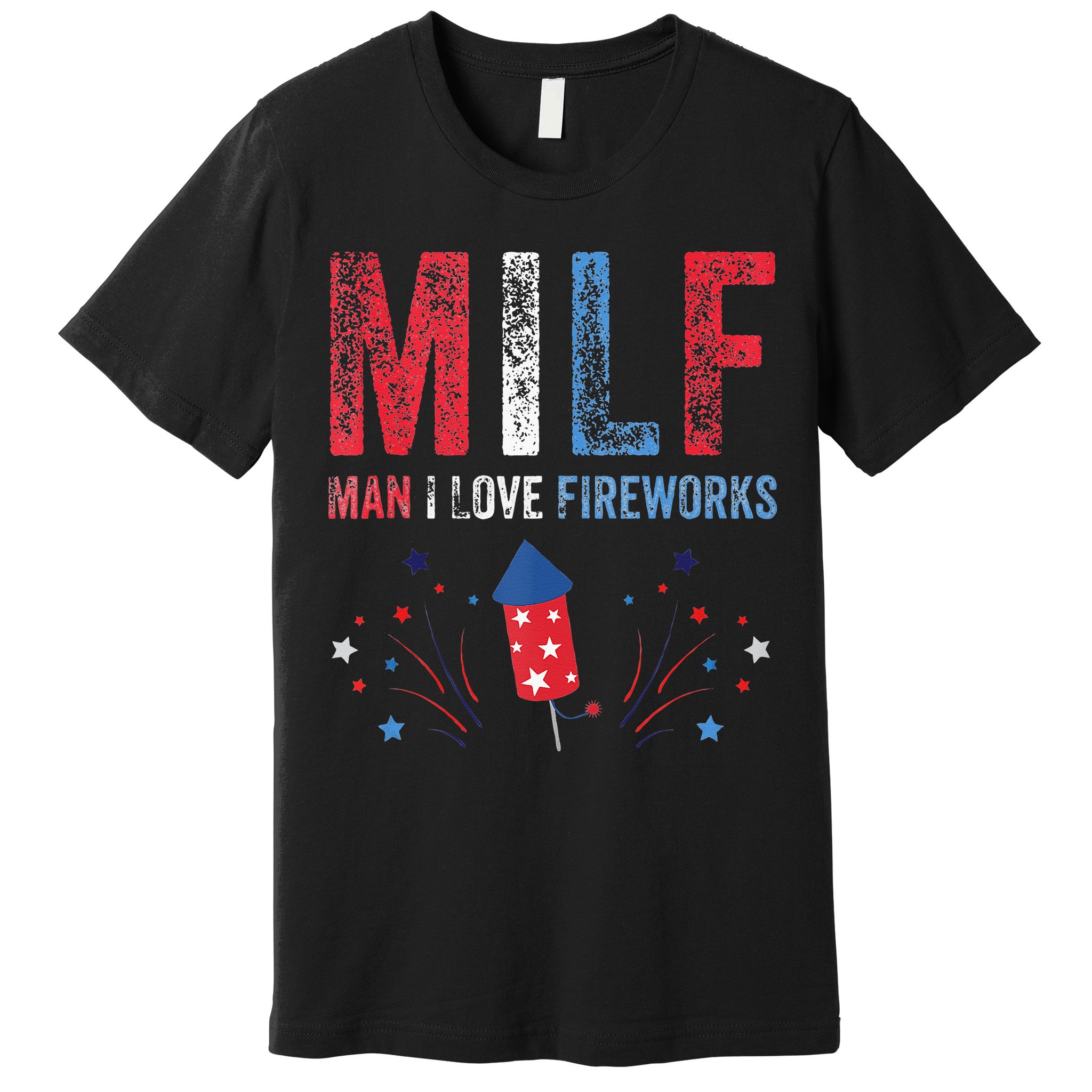 MILF Man I Love Fireworks Funny American 4th Of July Men Premium T-Shirt