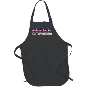 MILF Man I Love Freedom Funny Patriotic Full-Length Apron With Pockets