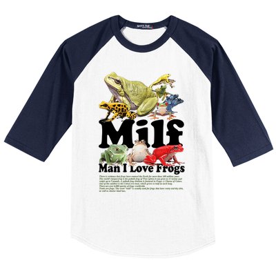 Milf Man I Love Frogs Baseball Sleeve Shirt