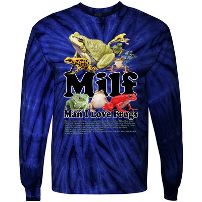 Milf Man I Love Frogs Tie-Dye Long Sleeve Shirt