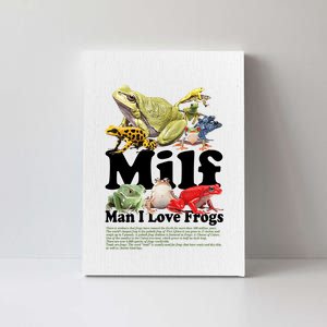 Milf Man I Love Frogs Canvas