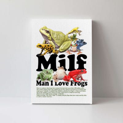 Milf Man I Love Frogs Canvas