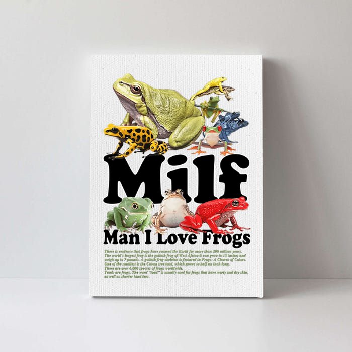 Milf Man I Love Frogs Canvas