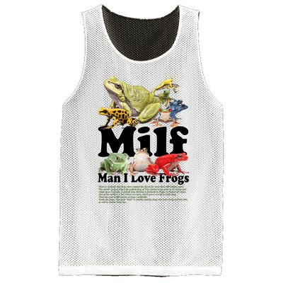 Milf Man I Love Frogs Mesh Reversible Basketball Jersey Tank