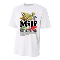 Milf Man I Love Frogs Performance Sprint T-Shirt