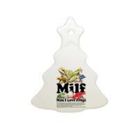 Milf Man I Love Frogs Ceramic Tree Ornament