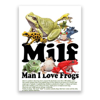 Milf Man I Love Frogs Poster