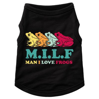 Milf Man I Love Frogs Retro Colorful Doggie Tank