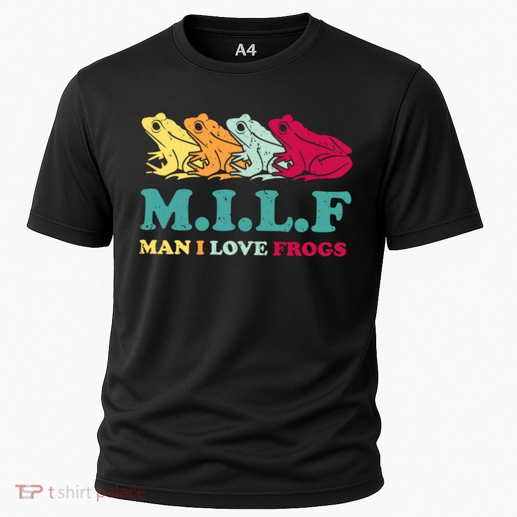 Milf Man I Love Frogs Retro Colorful Performance Shirt