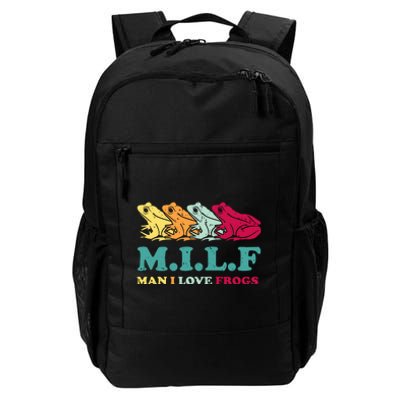 Milf Man I Love Frogs Retro Colorful Daily Commute Backpack