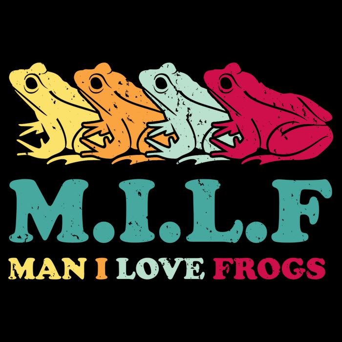 Milf Man I Love Frogs Retro Colorful Baby Bodysuit