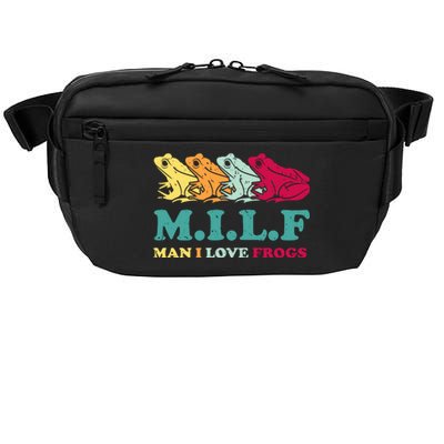 Milf Man I Love Frogs Retro Colorful Crossbody Pack