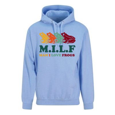 Milf Man I Love Frogs Retro Colorful Unisex Surf Hoodie