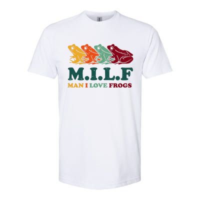 Milf Man I Love Frogs Retro Colorful Softstyle® CVC T-Shirt